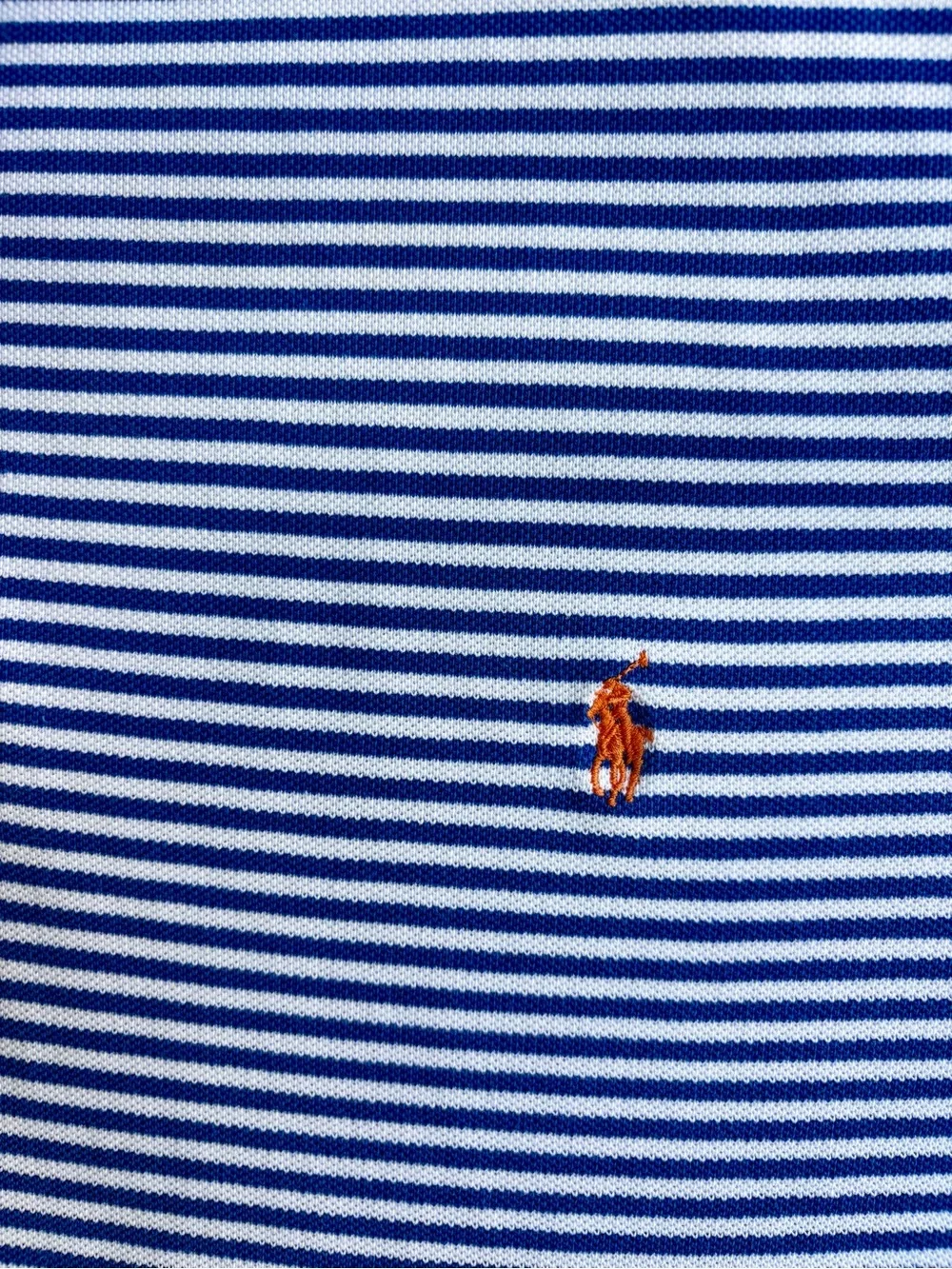 Vintage 90s Polo Ralph Lauren Blue & White Striped Polo Shirt